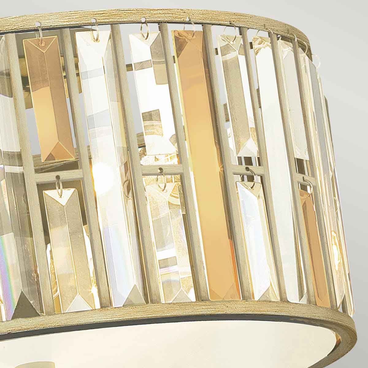 Hinkley Gemma 3 Light Flush Fitting - Silver Leaf