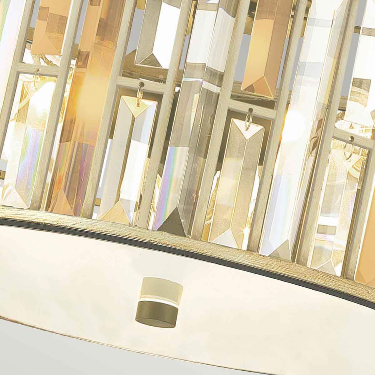Hinkley Gemma 3 Light Flush Fitting - Silver Leaf