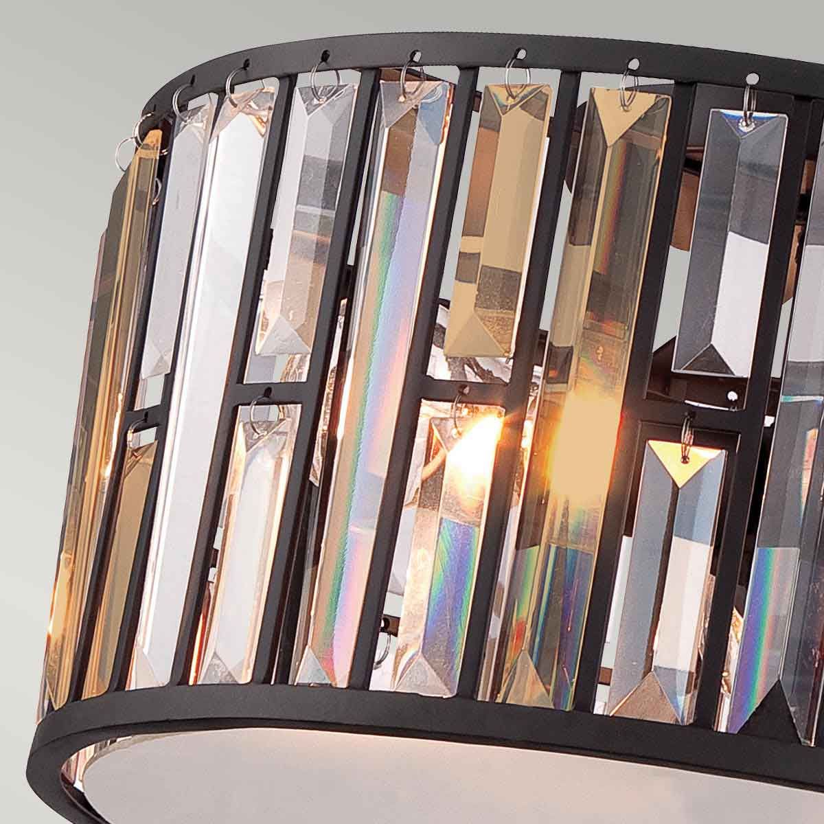 Hinkley Gemma 3 Light Flush Fitting - Vintage Bronze