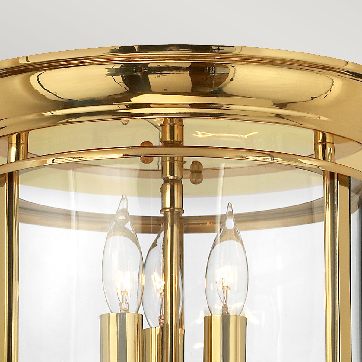 Hinkley Gentry 3 Light Flush Mount - Polished Brass