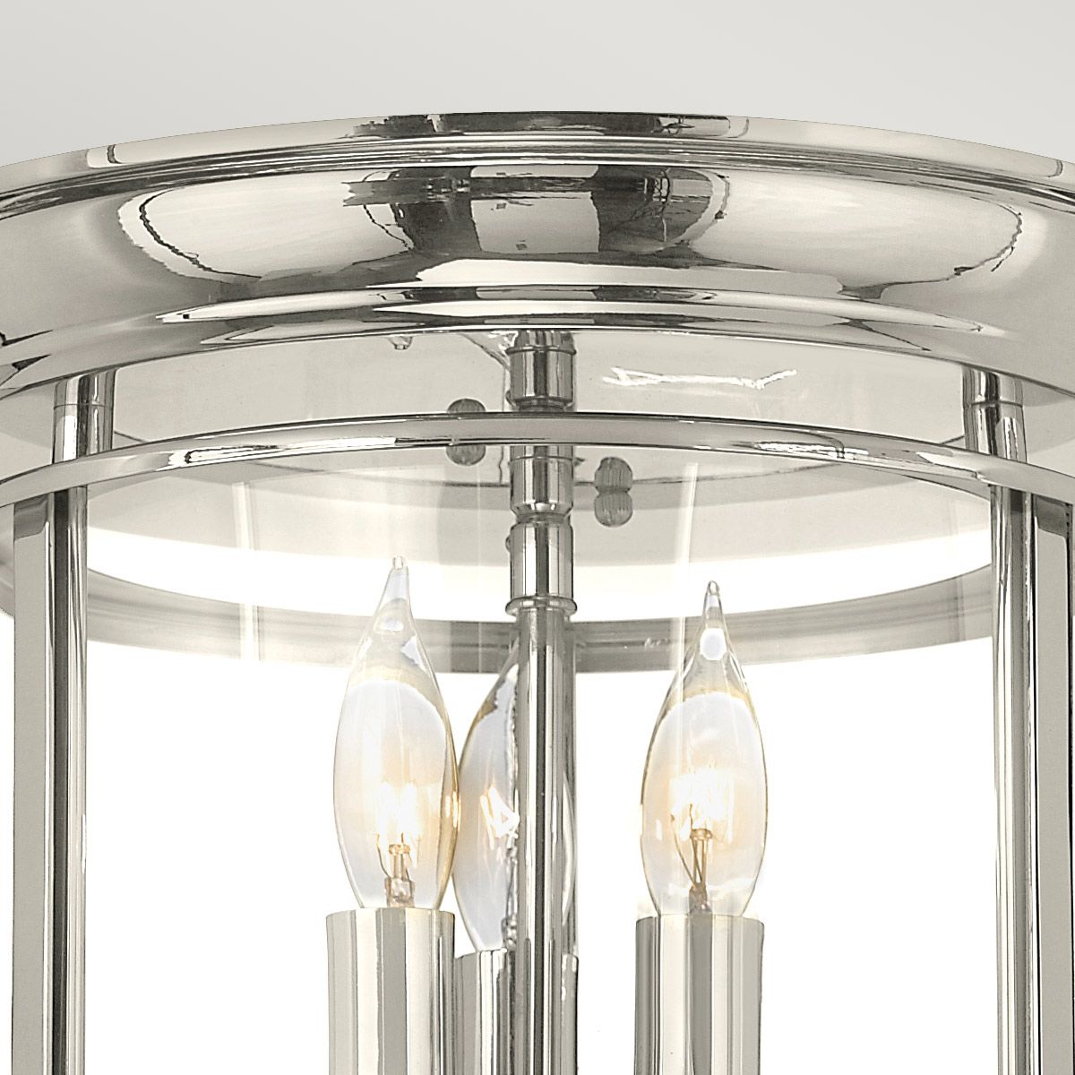 Hinkley Gentry 3 Light Flush Mount - Polished Nickel