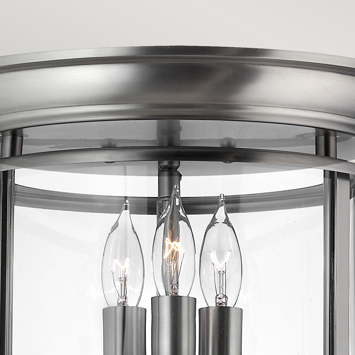 Hinkley Gentry 3 Light Flush Mount - Pewter