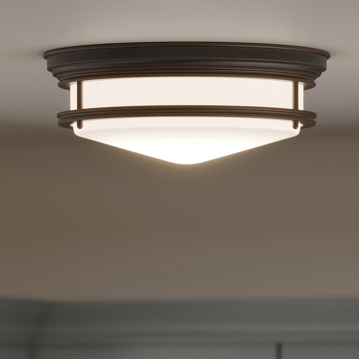 Hinkley Hadley 3 Light Flush Fitting - Oil Rubbed Bronze