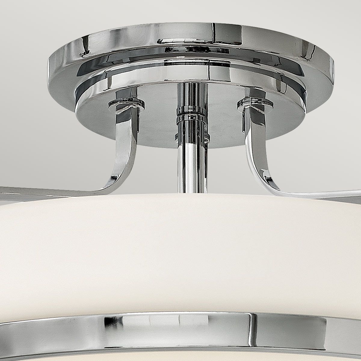 Hinkley Harper Medium Semi-Flush - Opal - Polished Chrome