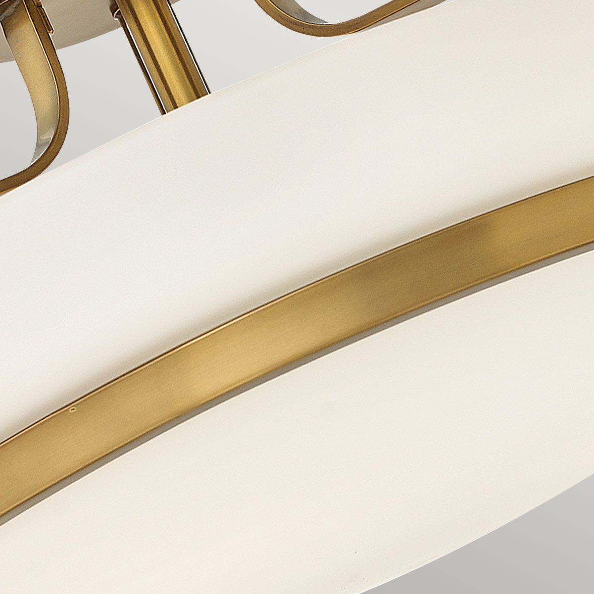 Hinkley Harper Medium Semi-Flush - Opal - Heritage Brass