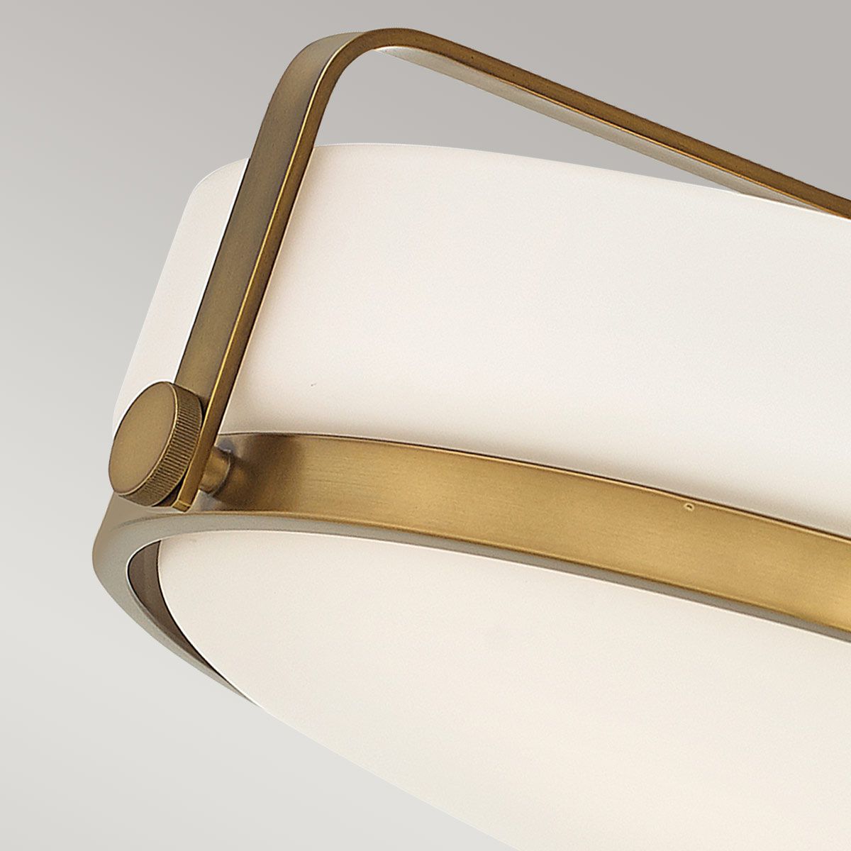 Hinkley Harper Medium Semi-Flush - Opal - Heritage Brass