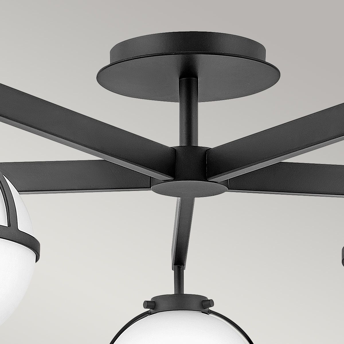 Hinkley Hollis 5 Light Chandelier - Opal - Black