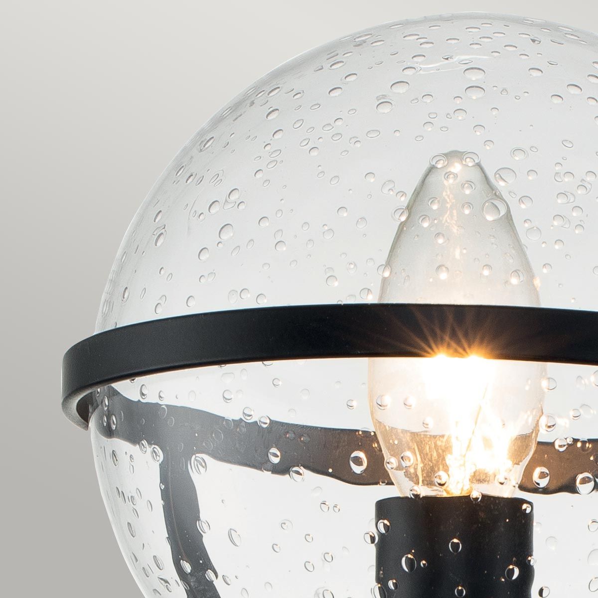Hinkley Hollis Single Wall Light - Clear - Black