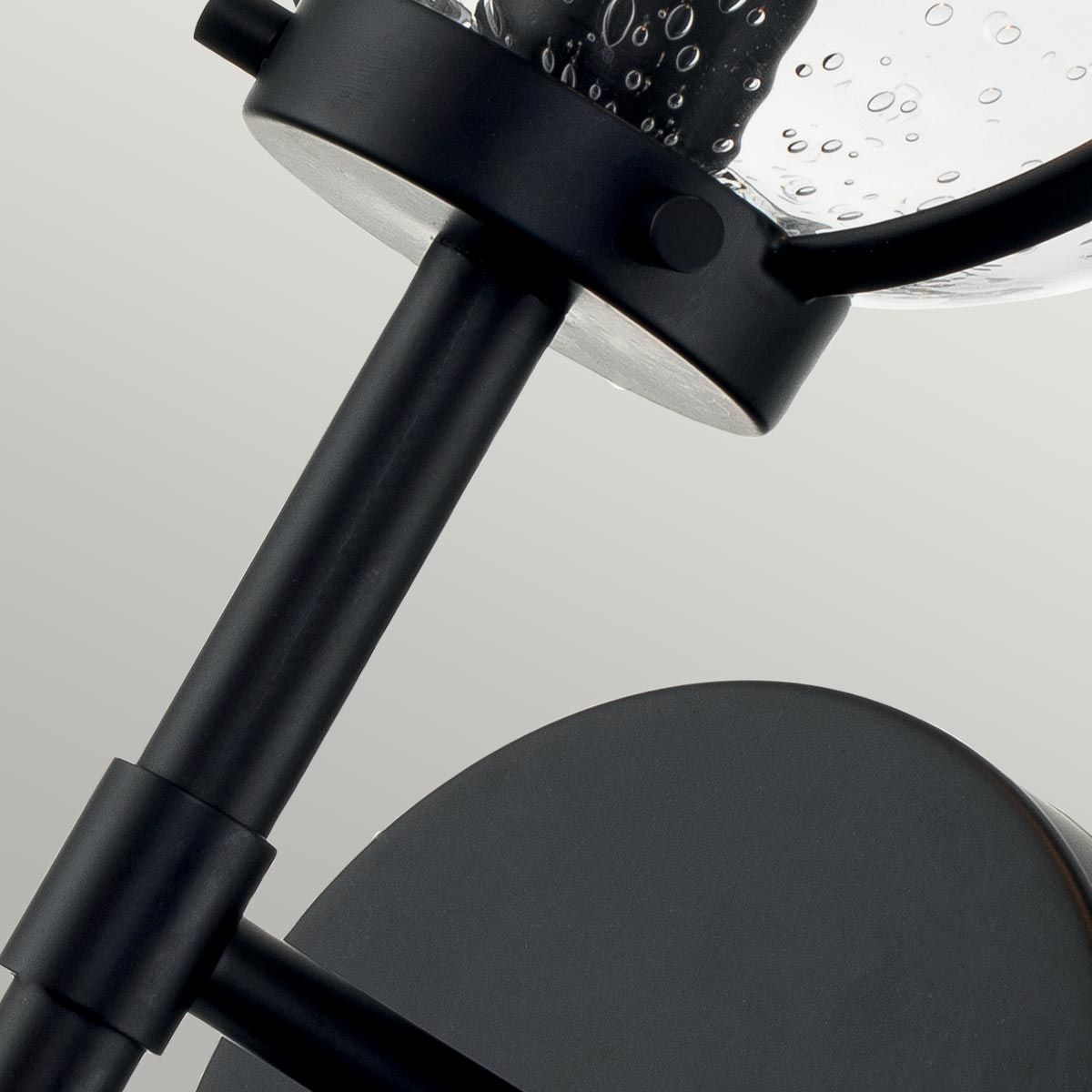 Hinkley Hollis Single Wall Light - Clear - Black