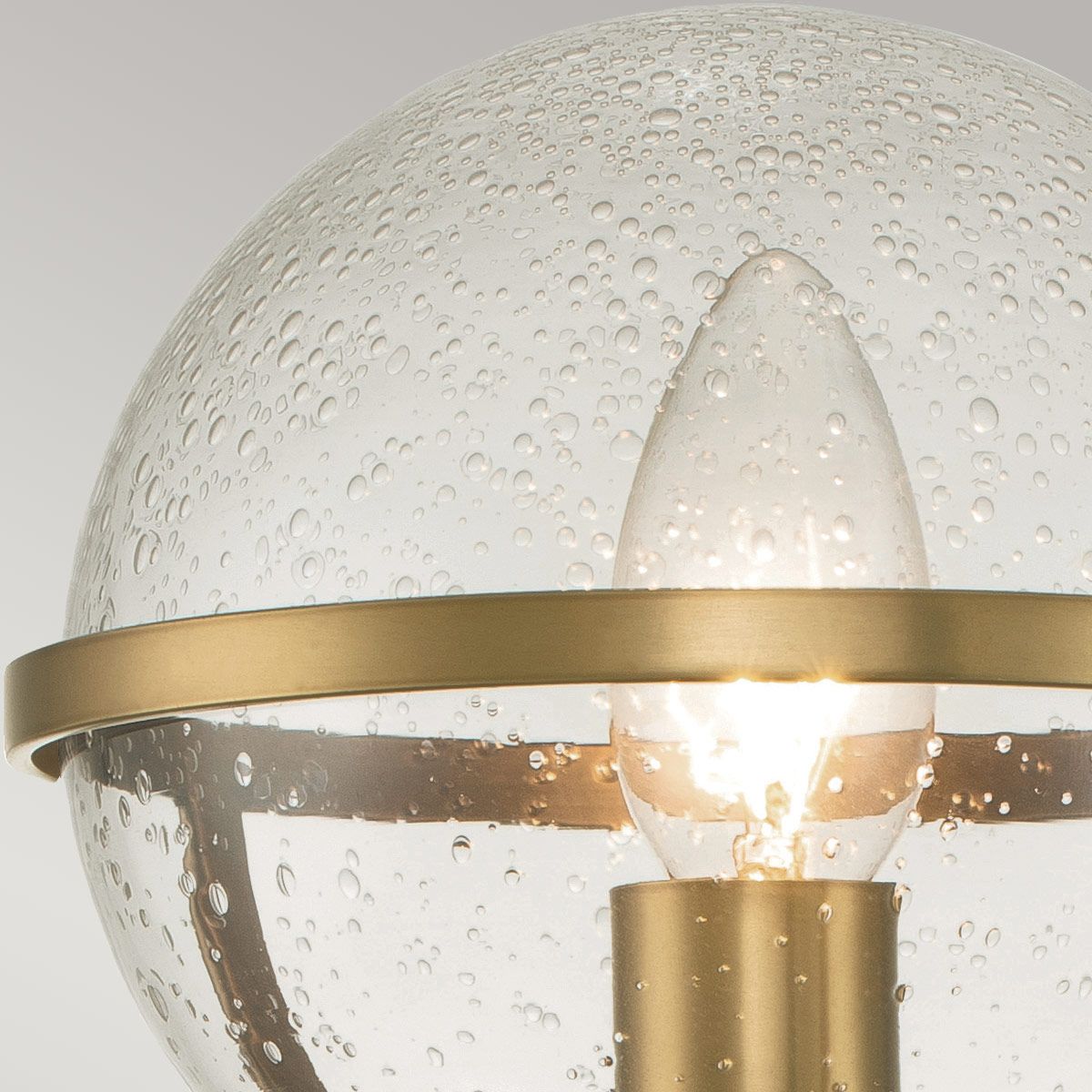 Hinkley Hollis Single Wall Light - Clear - Heritage Brass