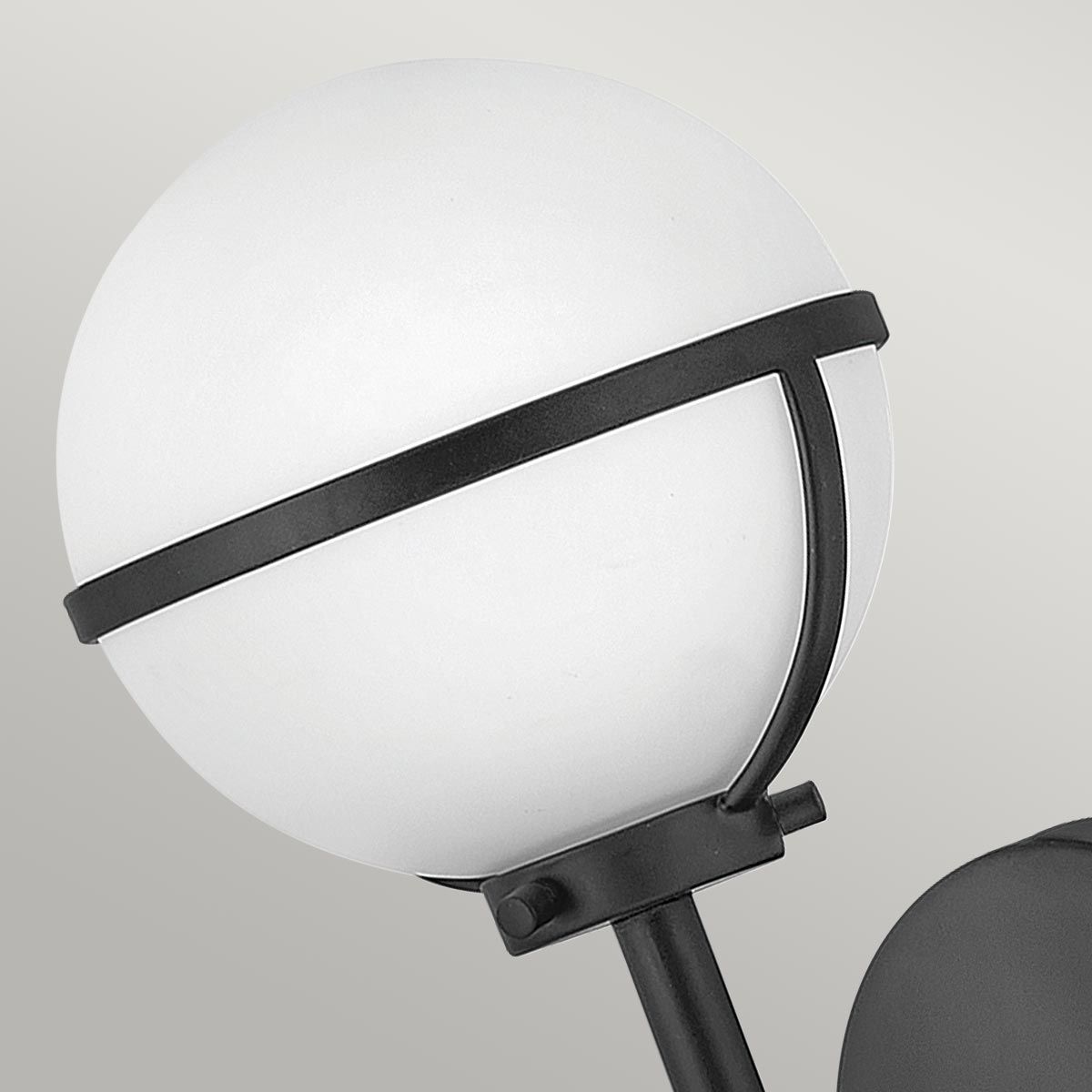Hinkley Hollis Single Wall Light - Opal - Black