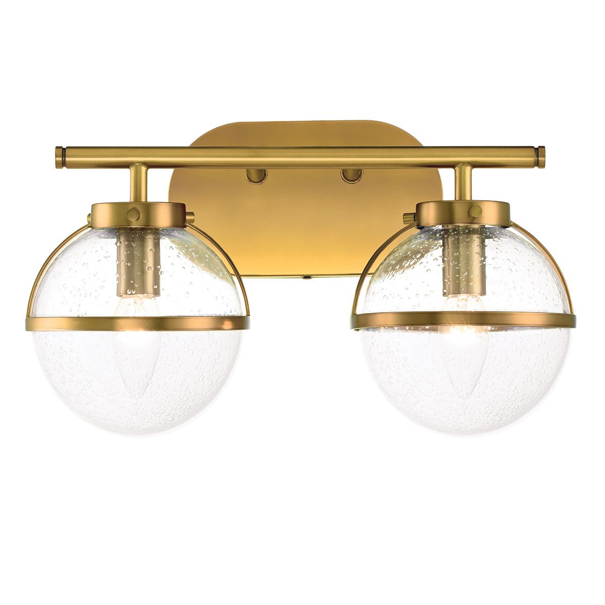 Hinkley Hollis 2 Light Wall Light - Clear - Heritage Brass