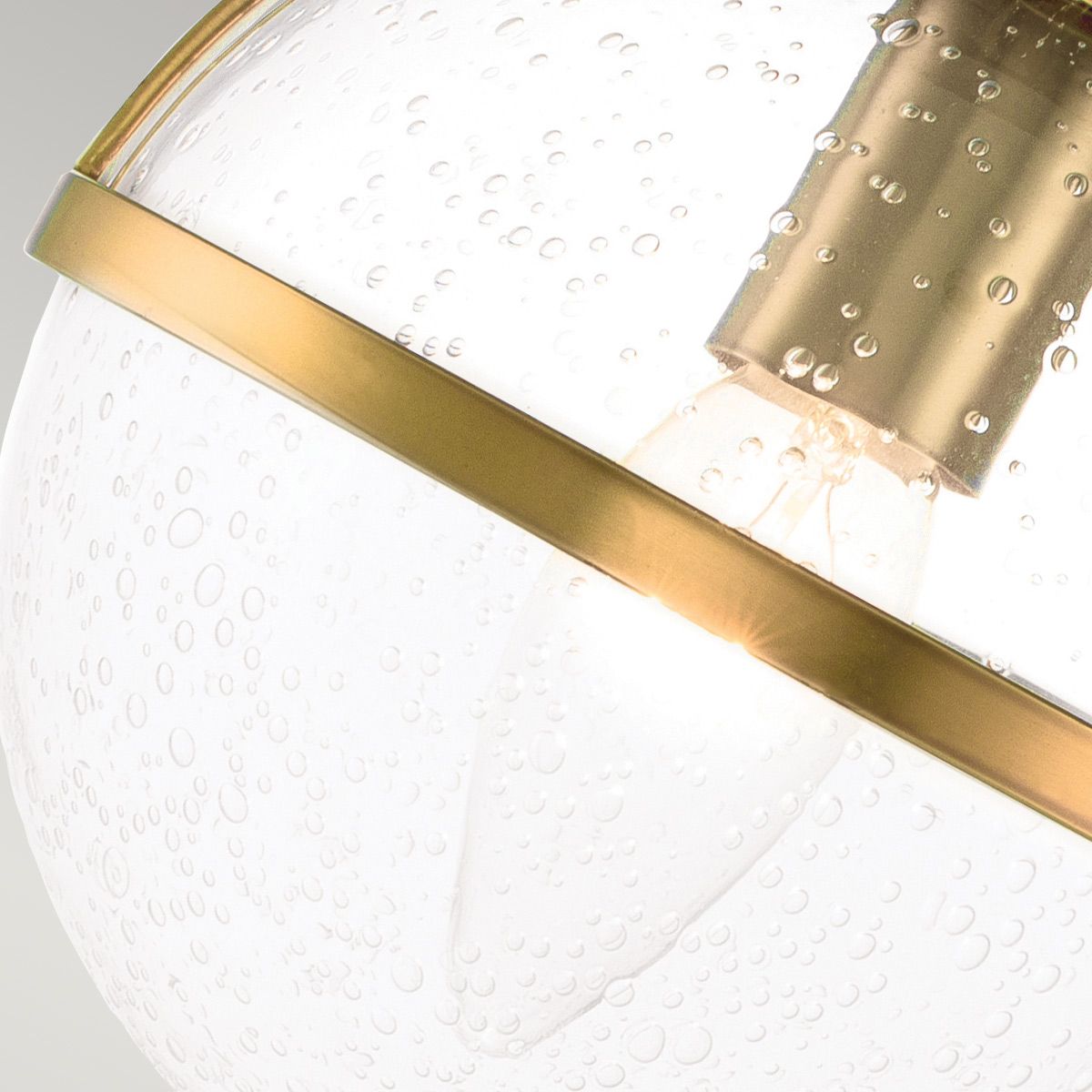 Hinkley Hollis 2 Light Wall Light - Clear - Heritage Brass