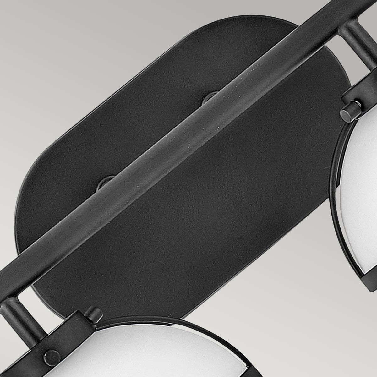 Hinkley Hollis 2 Light Wall Light - Opal - Black