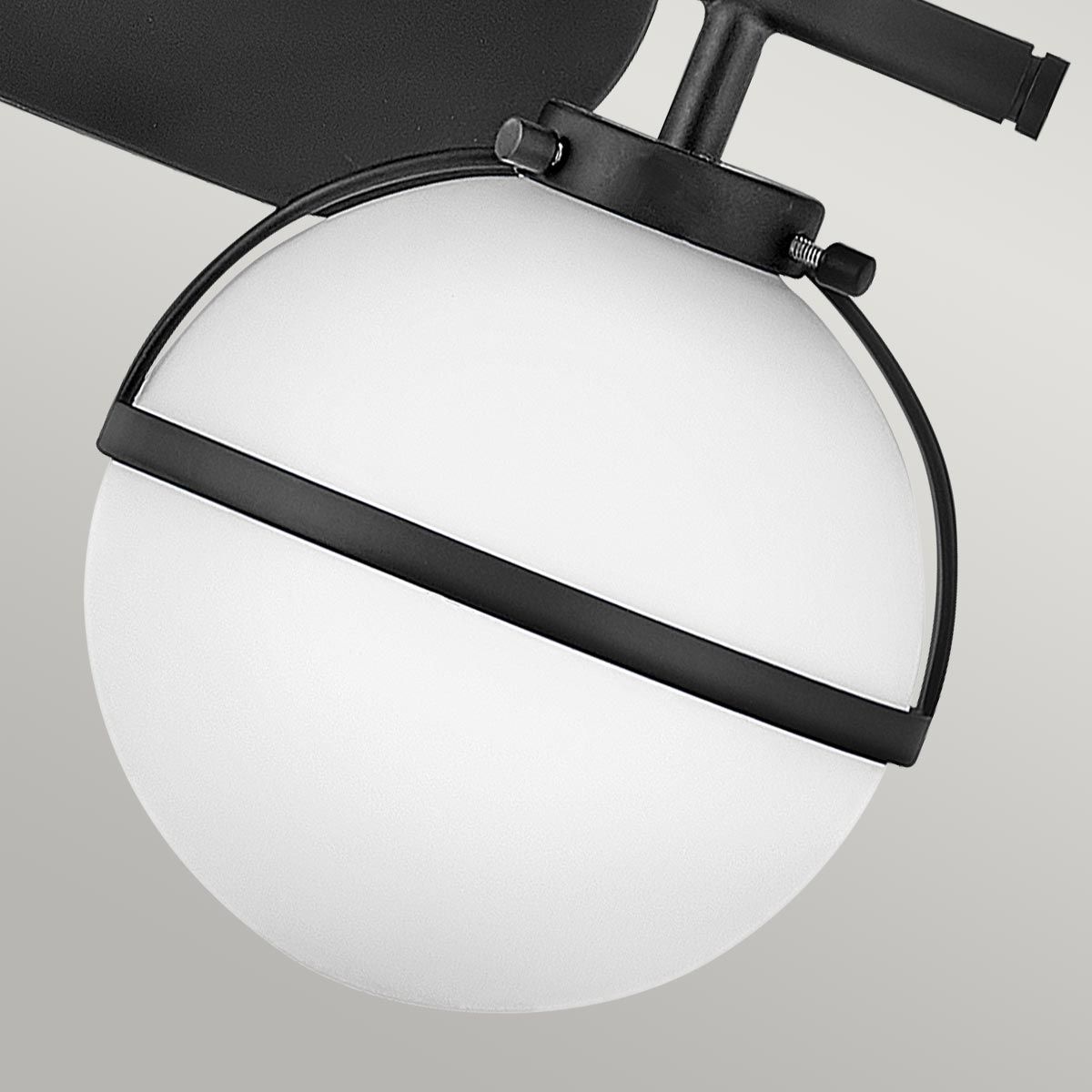 Hinkley Hollis 2 Light Wall Light - Opal - Black