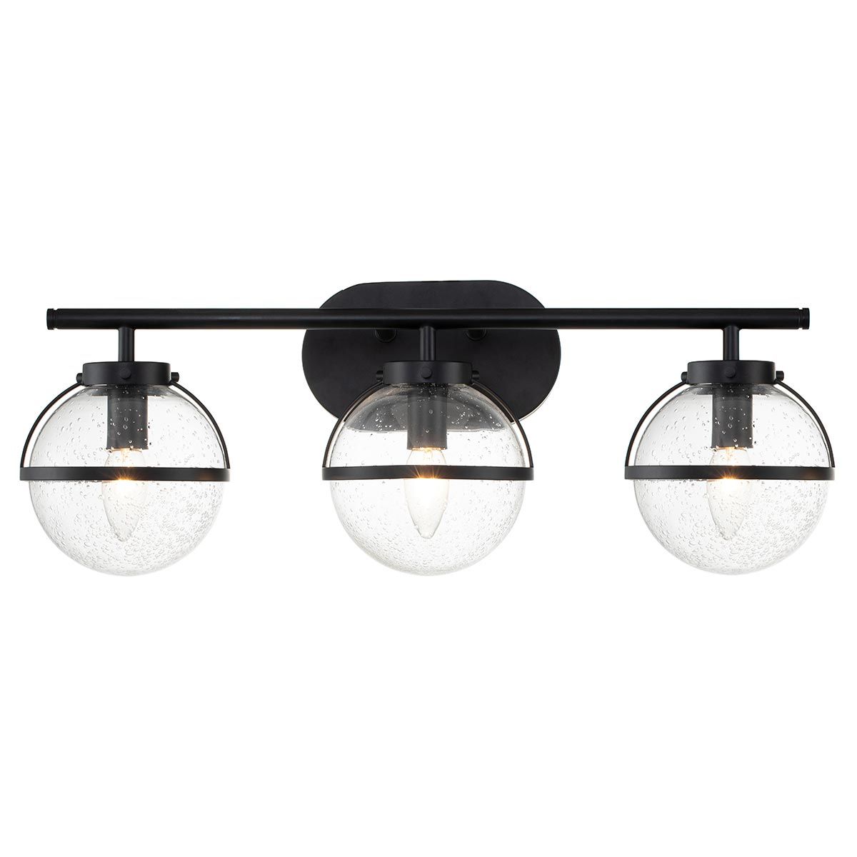 Hinkley Hollis 3 Light Wall Light - Clear - Black