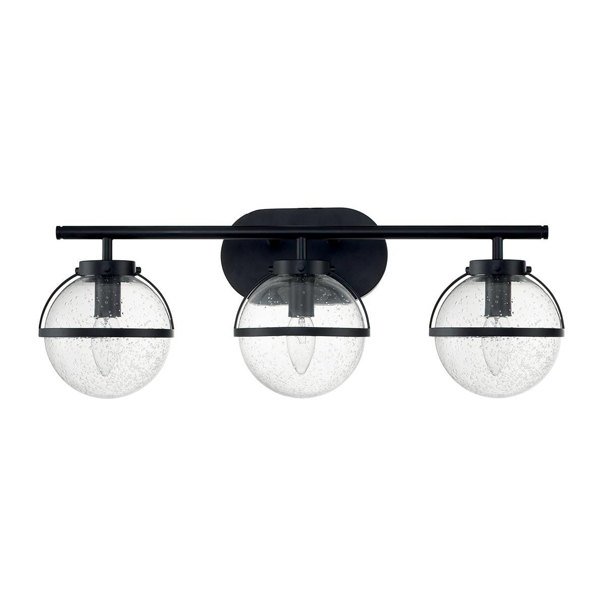 Hinkley Hollis 3 Light Wall Light - Clear - Black