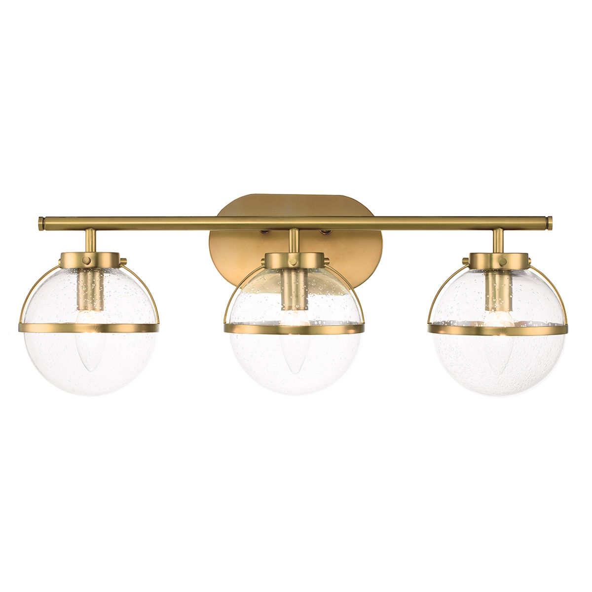 Hinkley Hollis 3 Light Wall Light - Clear - Heritage Brass
