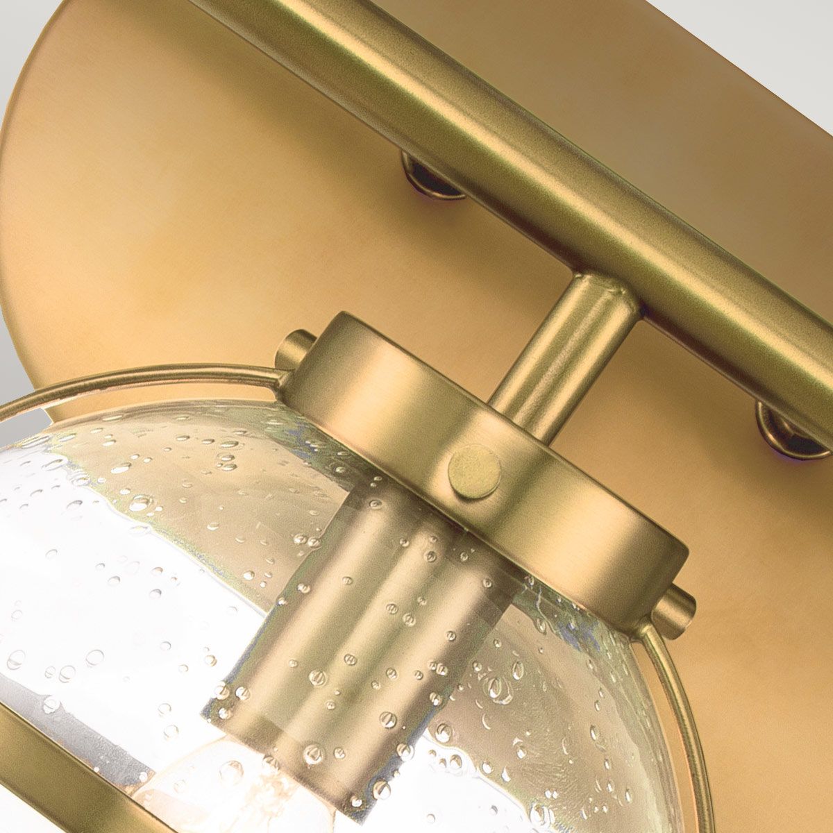 Hinkley Hollis 3 Light Wall Light - Clear - Heritage Brass