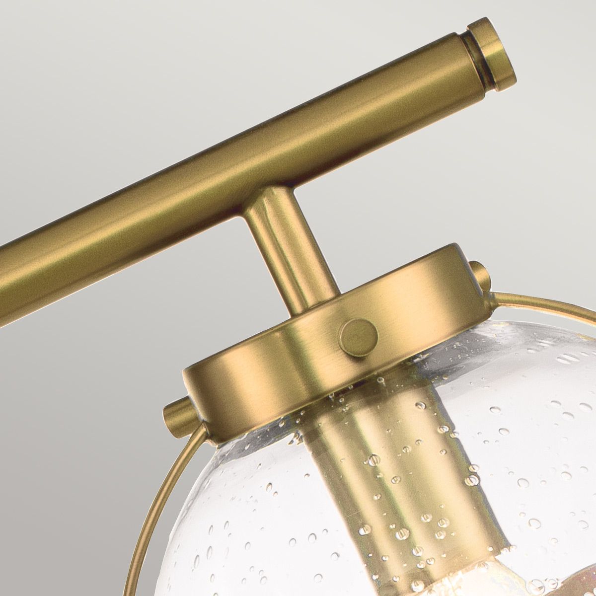 Hinkley Hollis 3 Light Wall Light - Clear - Heritage Brass
