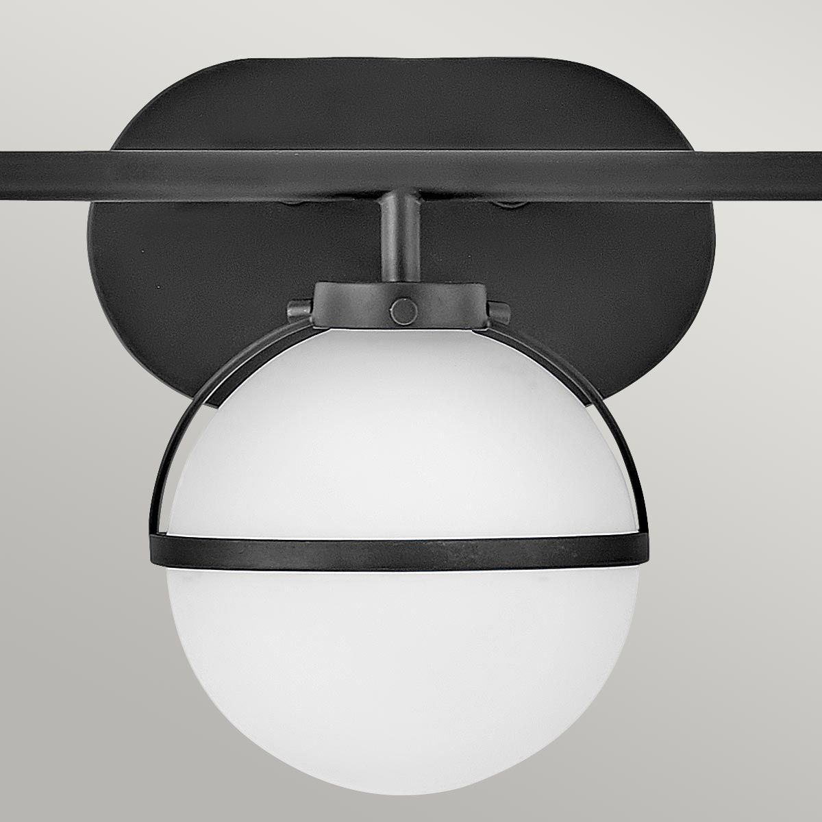 Hinkley Hollis 3 Light Wall Light - Opal - Black