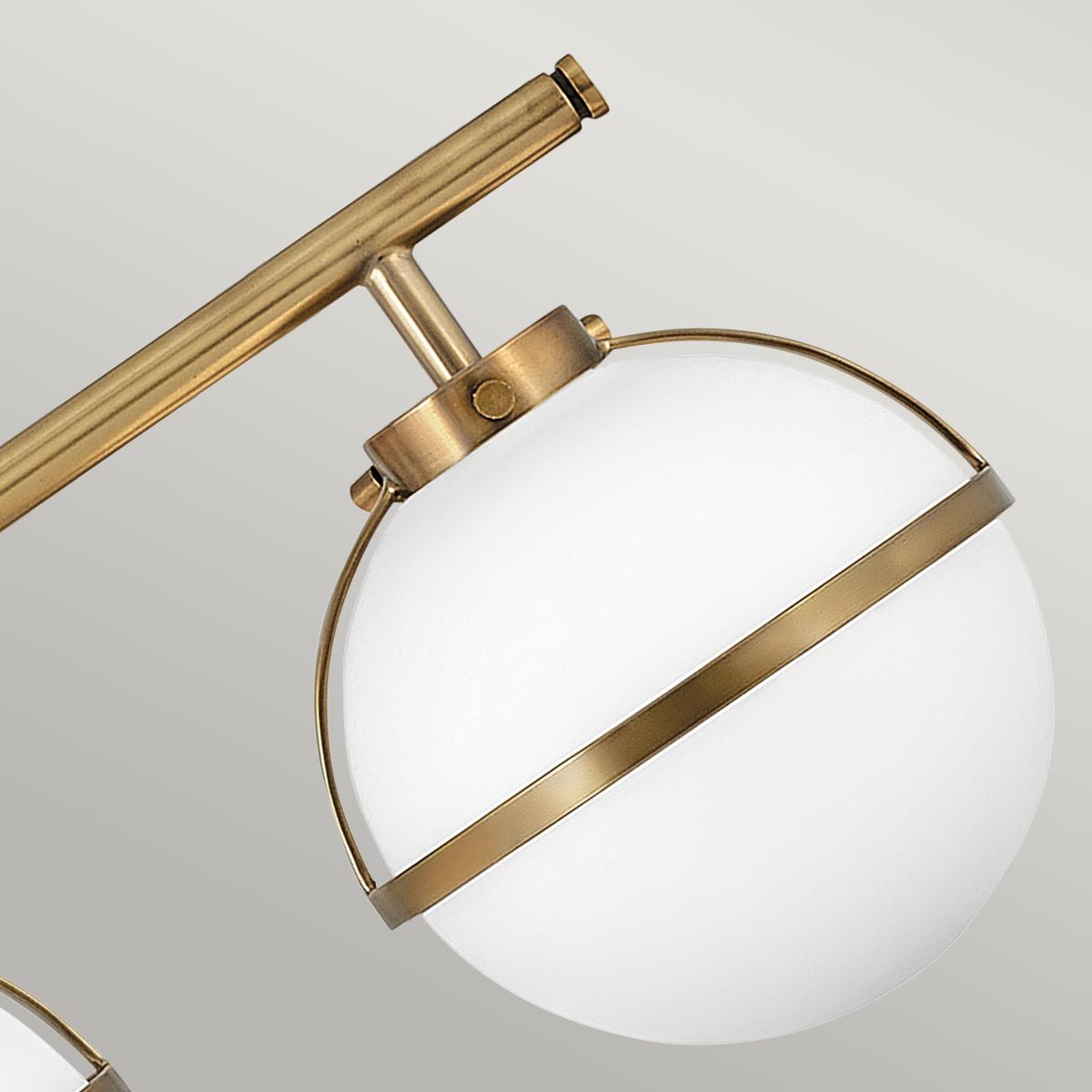 Hinkley Hollis 3 Light Wall Light - Opal - Heritage Brass