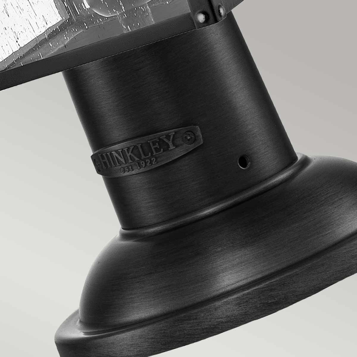 Hinkley Huntersfield 2 Light Medium Pedestal Lantern - Black