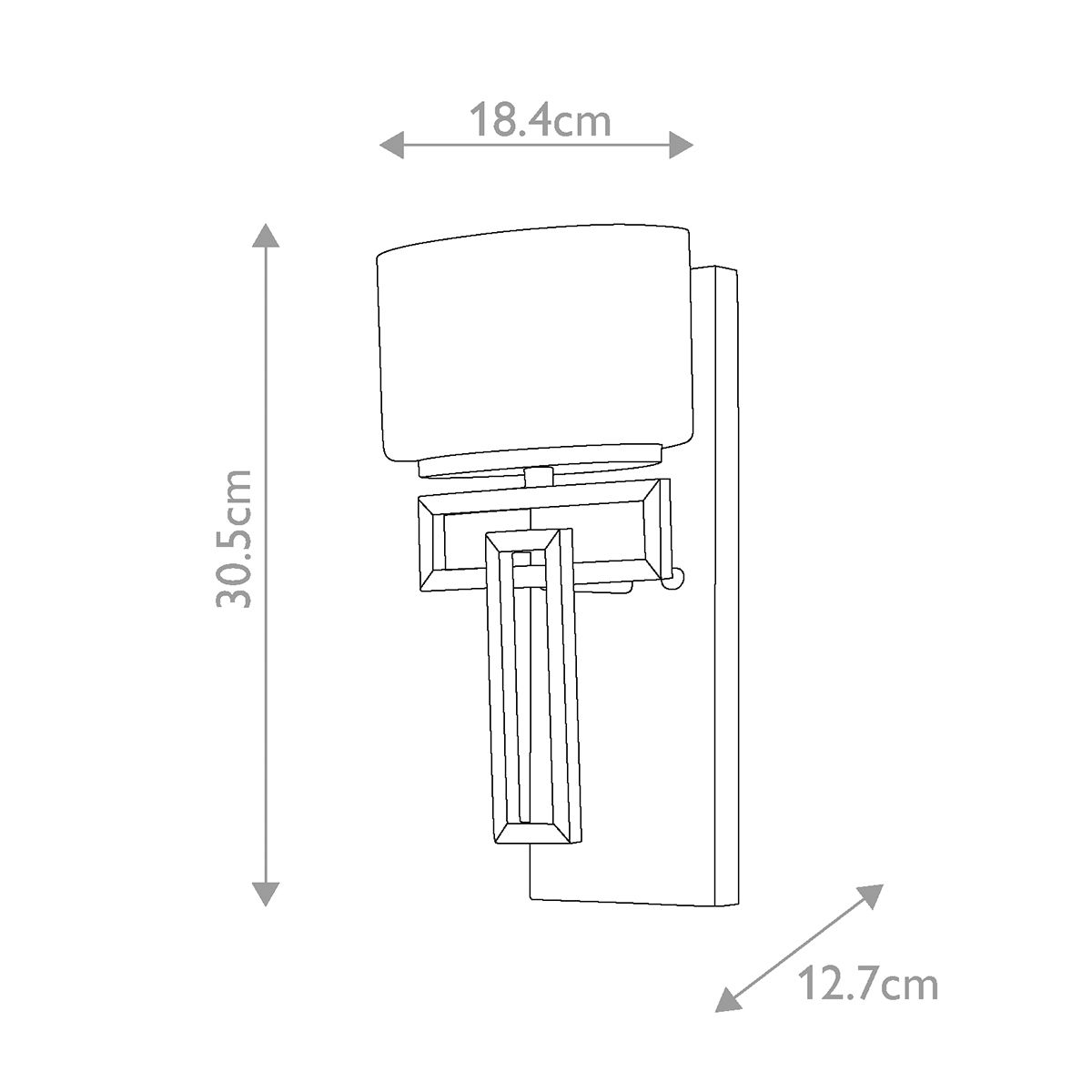 Hinkley Lanza Single Wall Light - Polished Chrome IP44