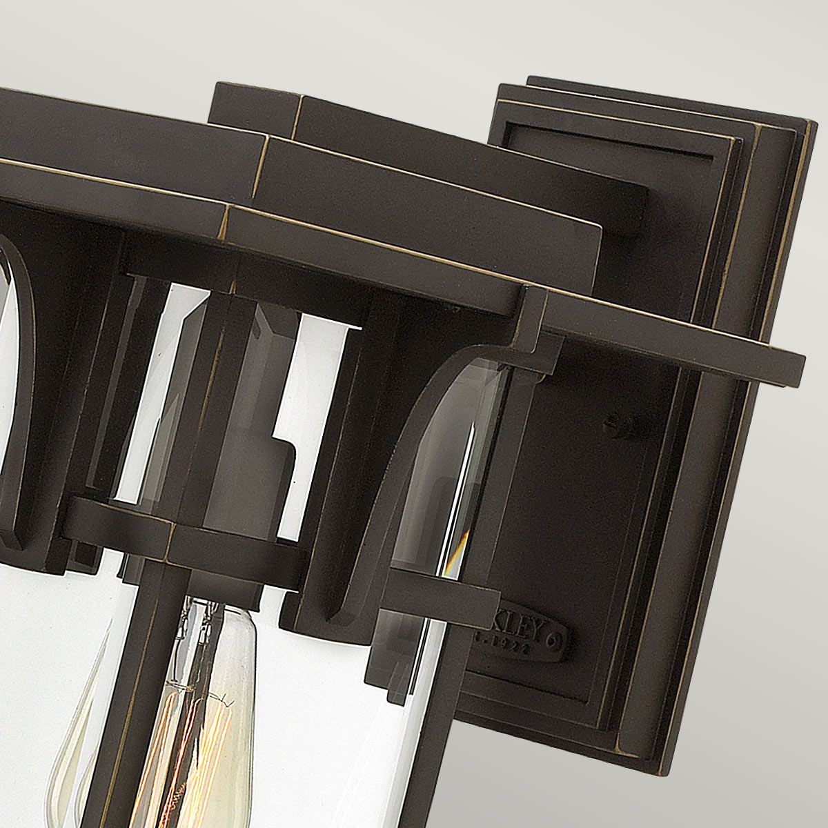 Hinkley Manhattan Single Medium Wall Lantern - Oil Rubbed Bronze