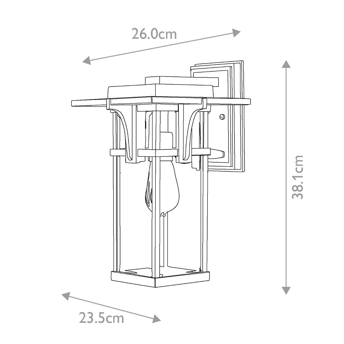 Hinkley Manhattan Single Medium Wall Lantern - Oil Rubbed Bronze