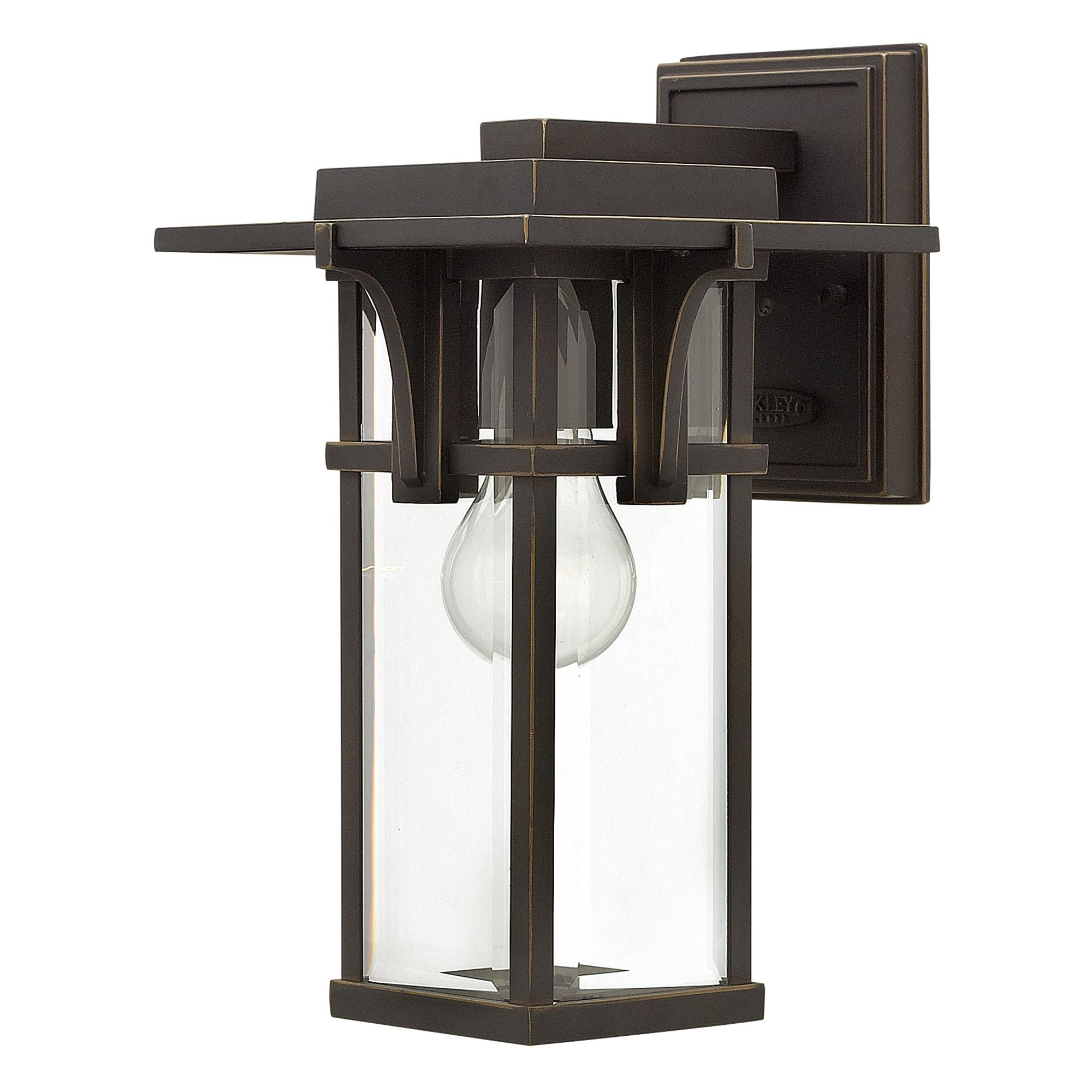 Hinkley Manhattan Single Small Wall Lantern - Oil Rubbed Bronze