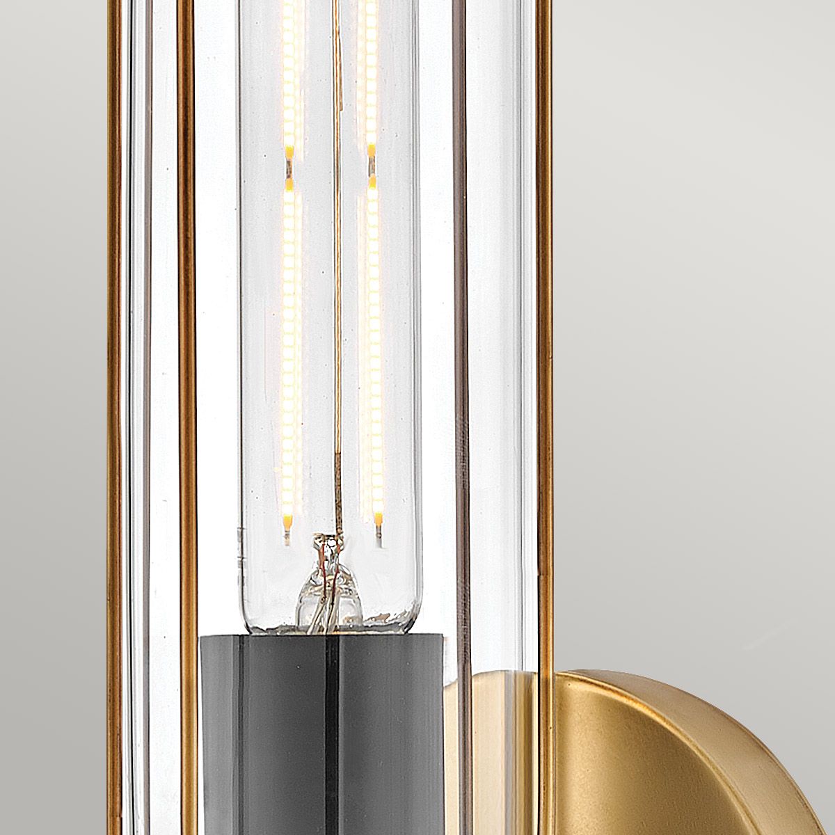 Hinkley Masthead 1 Light Wall Light - Heritage Brass & Black