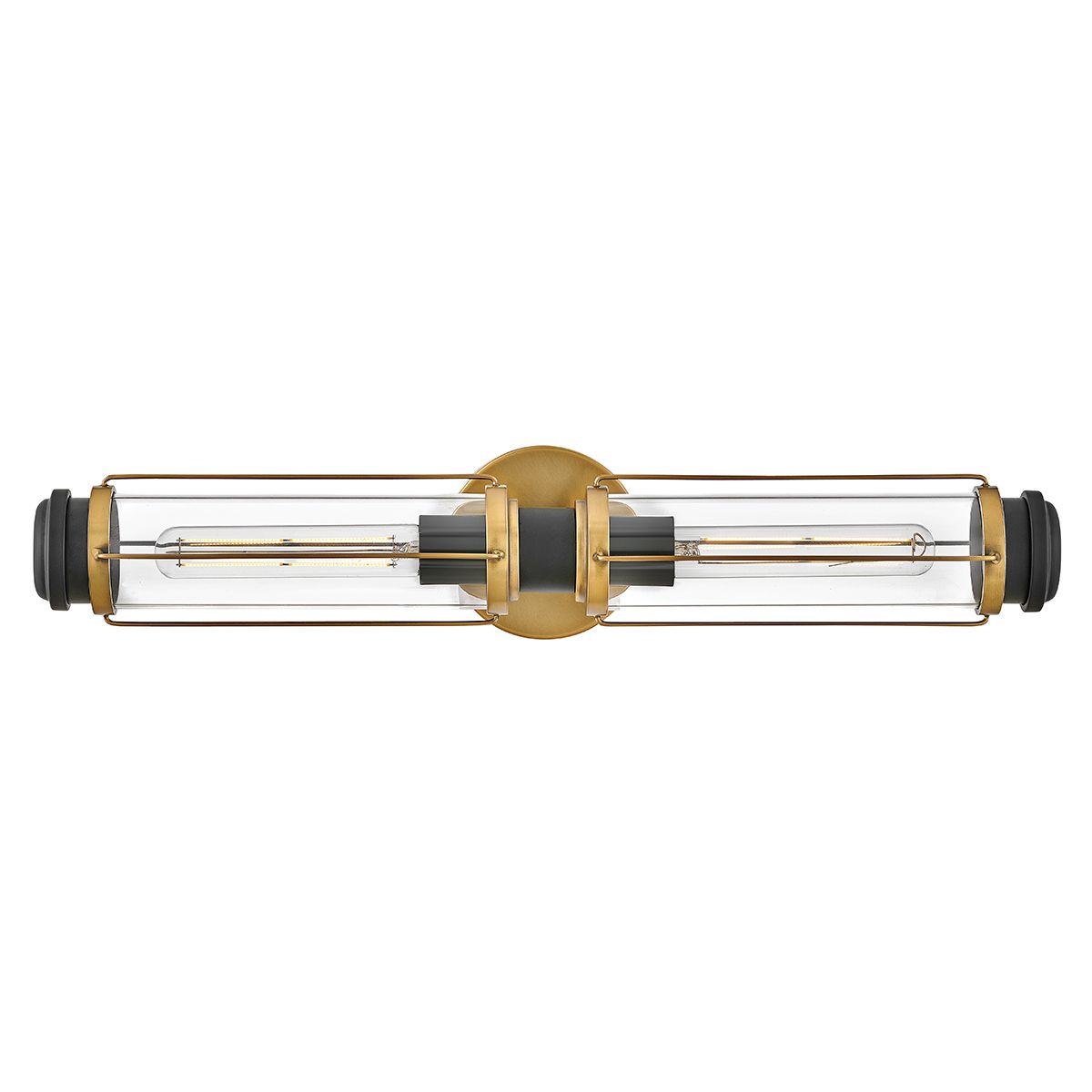 Hinkley Masthead 2 Light Wall Light - Heritage Brass & Black