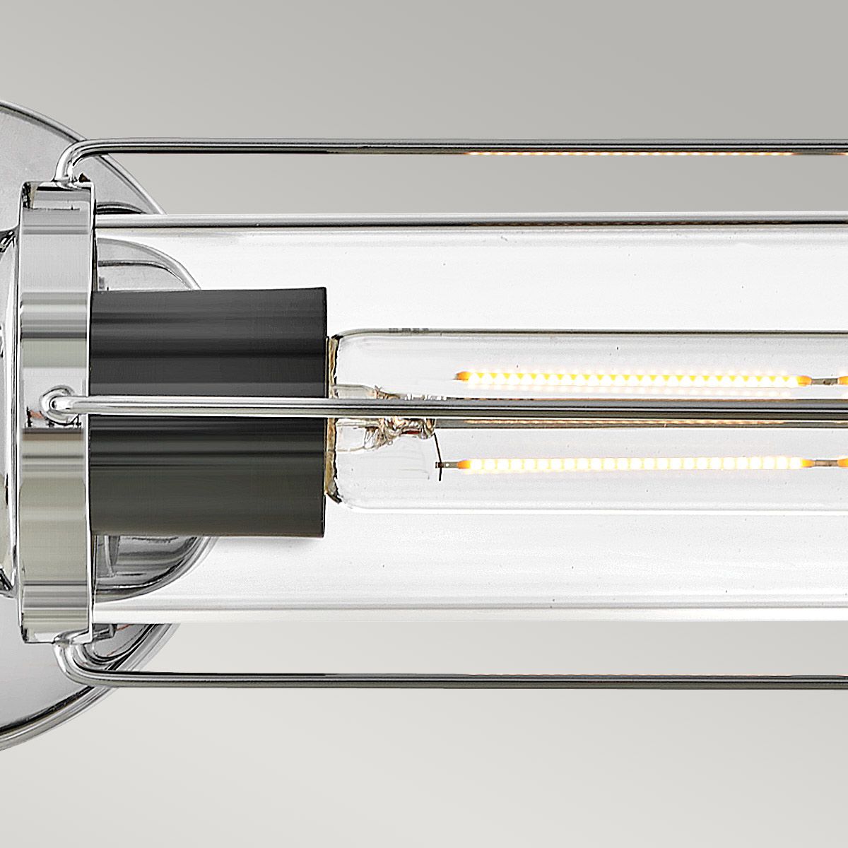 Hinkley Masthead 2 Light Wall Light - Polished Chrome & Black