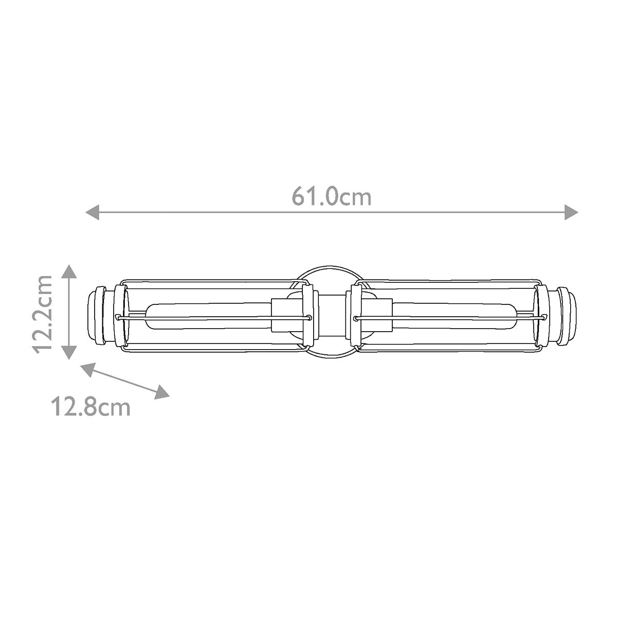 Hinkley Masthead 2 Light Wall Light - Polished Chrome & Black