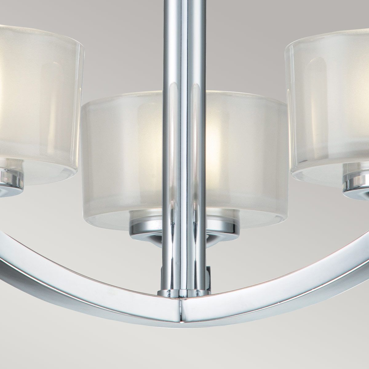 Hinkley Meridian 3 Light Semi-Flush Fitting - Polished Chrome
