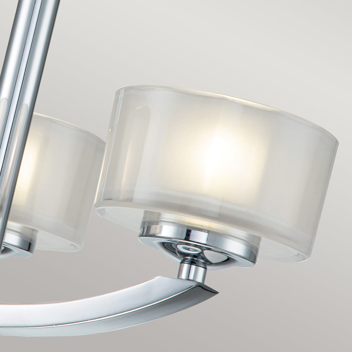 Hinkley Meridian 3 Light Semi-Flush Fitting - Polished Chrome
