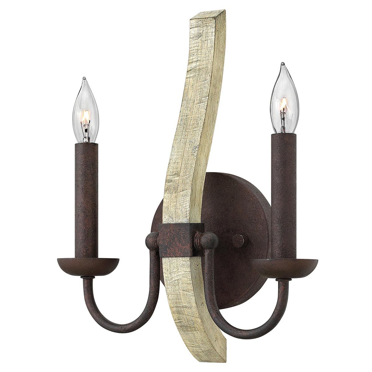 Hinkley Middlefield 2 Light Wall Light - Iron Rust