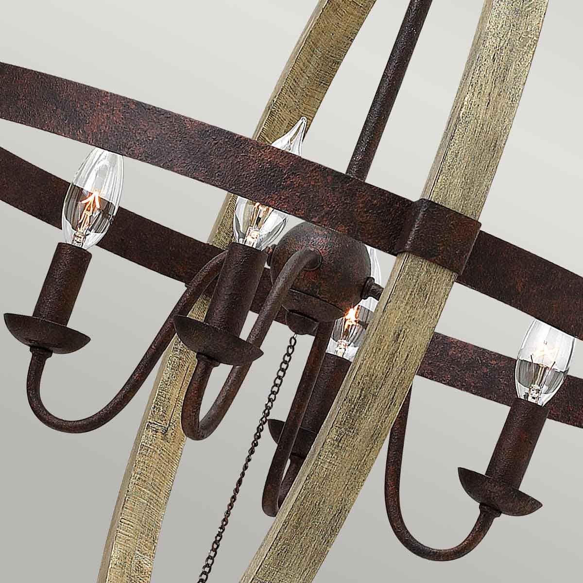 Hinkley Middlefield 4 Light Chandelier - Iron Rust