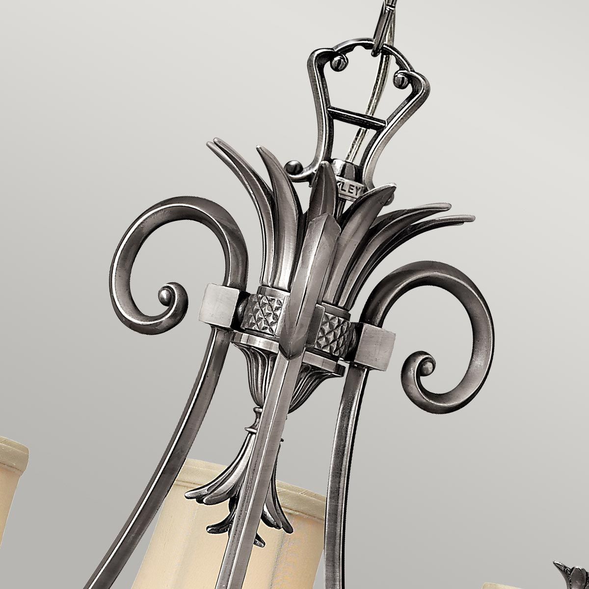 Hinkley Plantation 3 Light Chandelier - Polished Antique Nickel