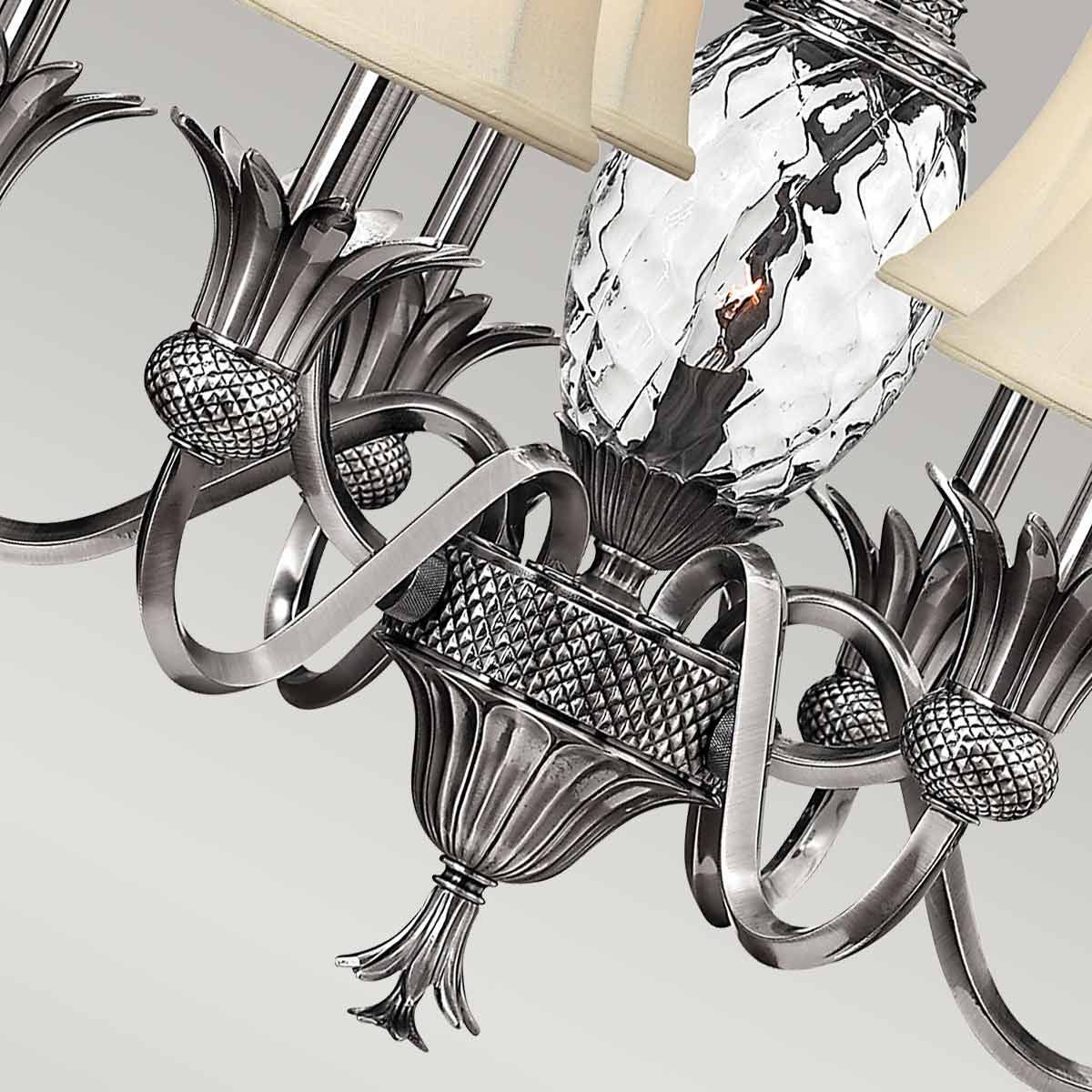 Hinkley Plantation 7 Light Chandelier - Polished Antique Nickel