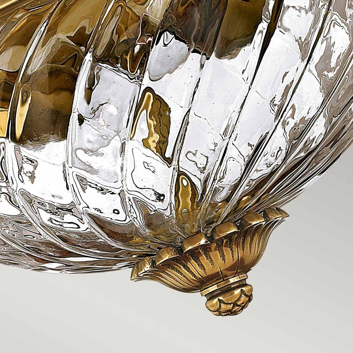 Hinkley Plantation 2 Light Flush Fitting - Burnished Brass