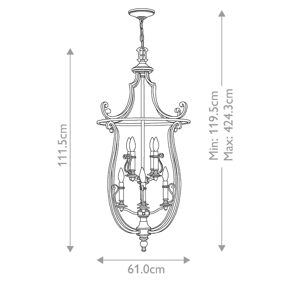 Hinkley Plymouth 8 Light Pendant - Olde Bronze