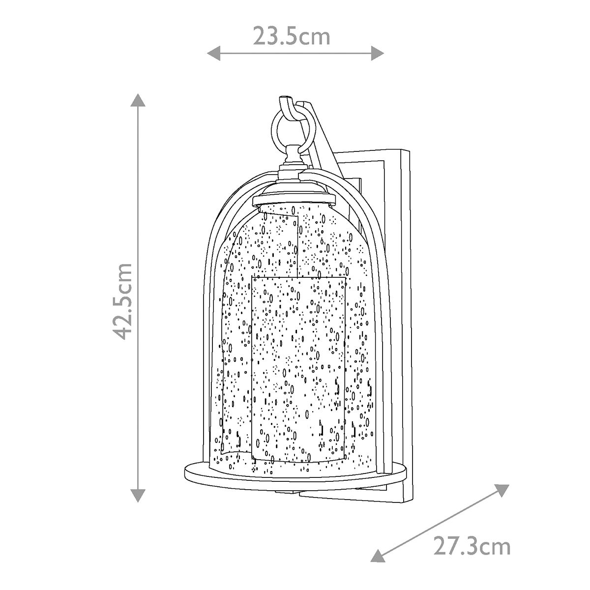 Hinkley Quincy Single Medium Wall Lantern - Oil Rubbed Bronze