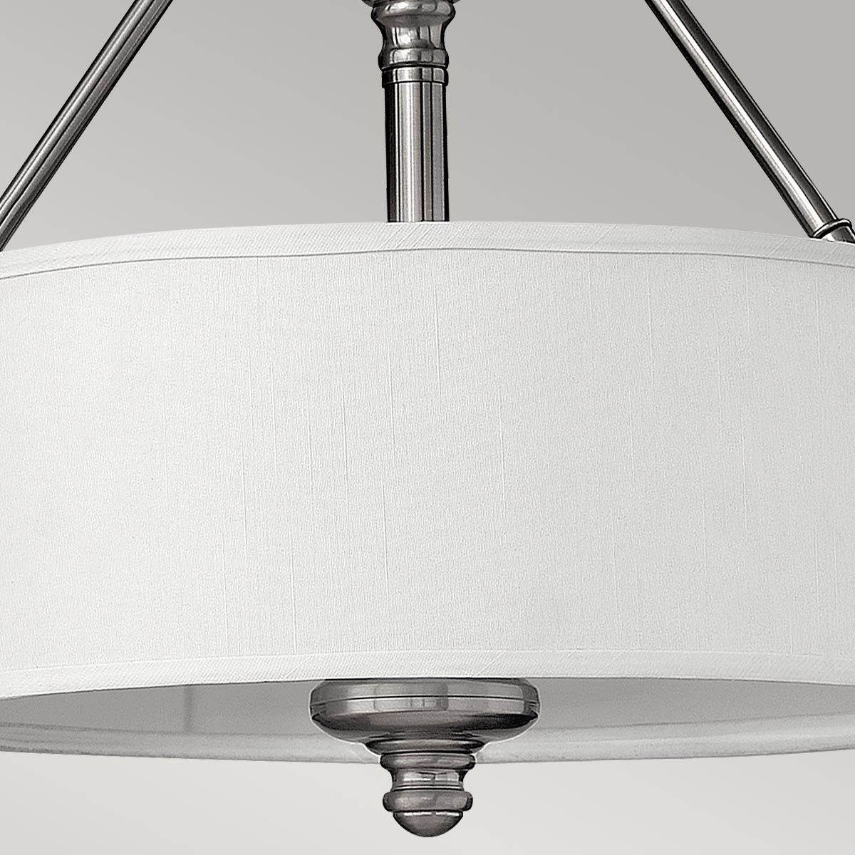 Hinkley Sussex 3 Light Semi-Flush - Brushed Nickel