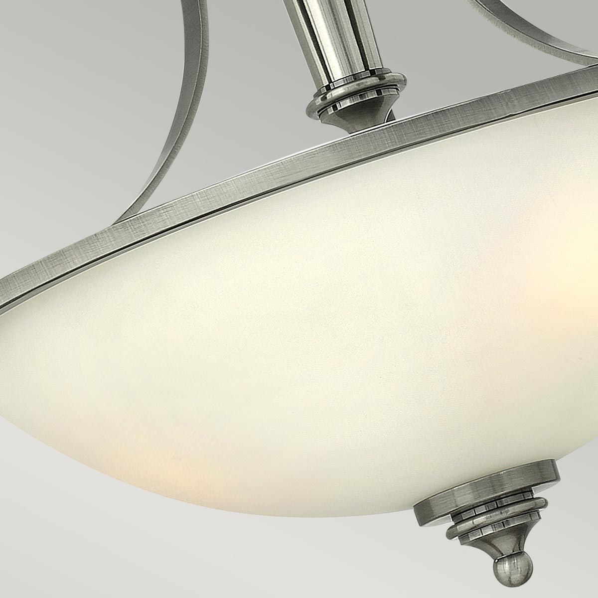 Hinkley Truman 3 Light Semi-Flush - Antique Nickel