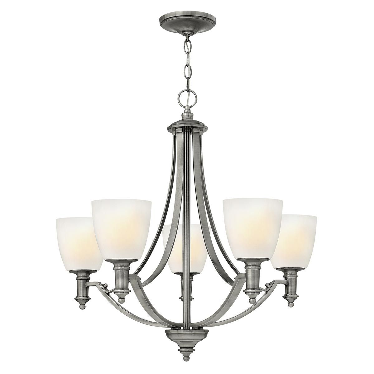 Hinkley Truman 5 Light Chandelier - Antique Nickel