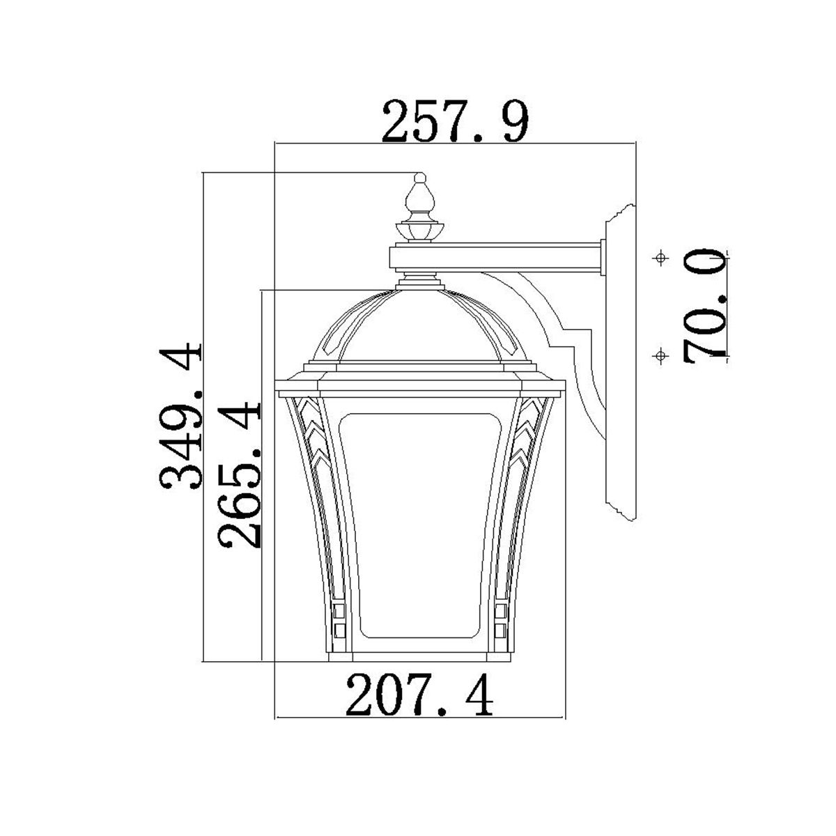 Hinkley Wabash 2 Light Medium Wall Lantern - Mocha