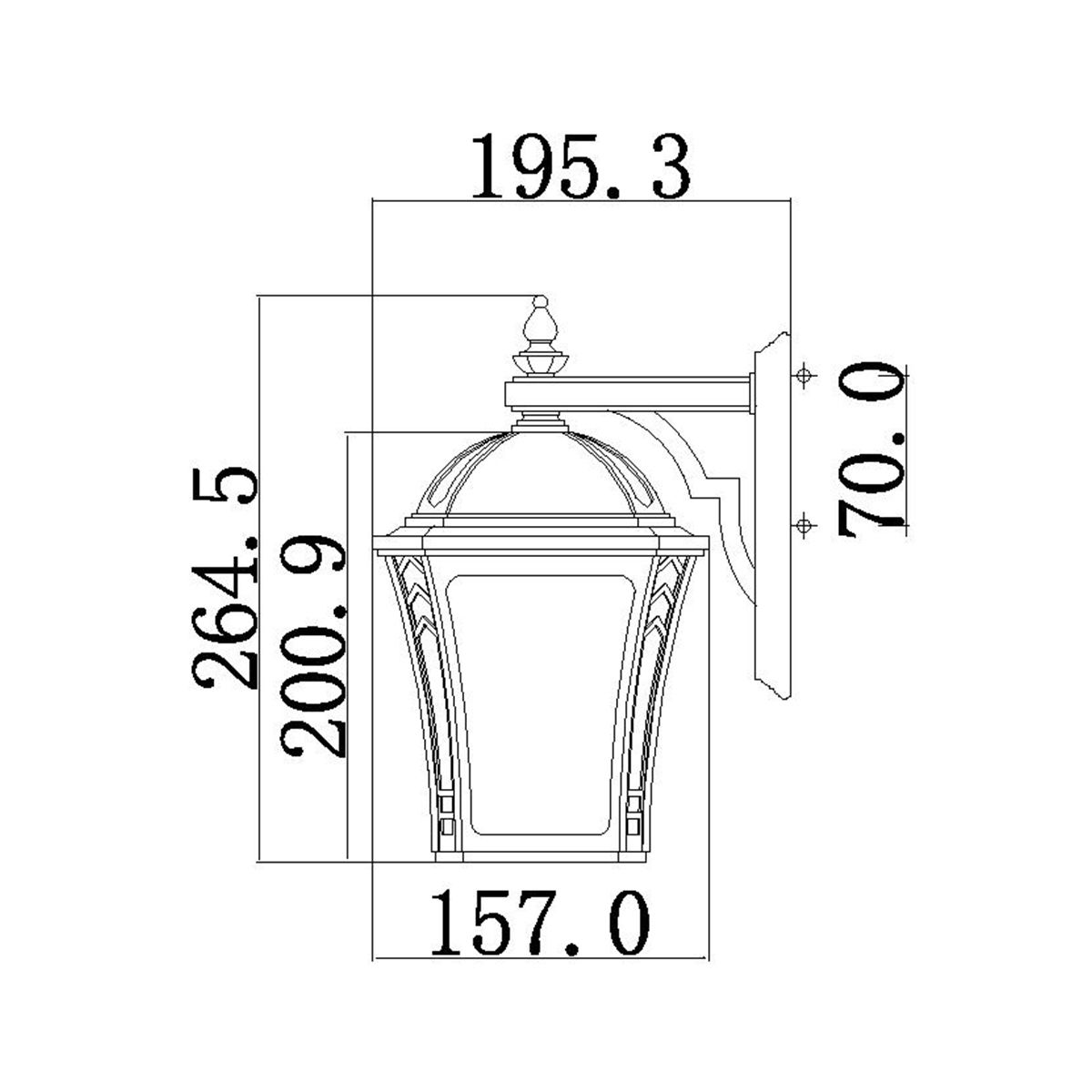 Hinkley Wabash Single Small Wall Lantern - Mocha