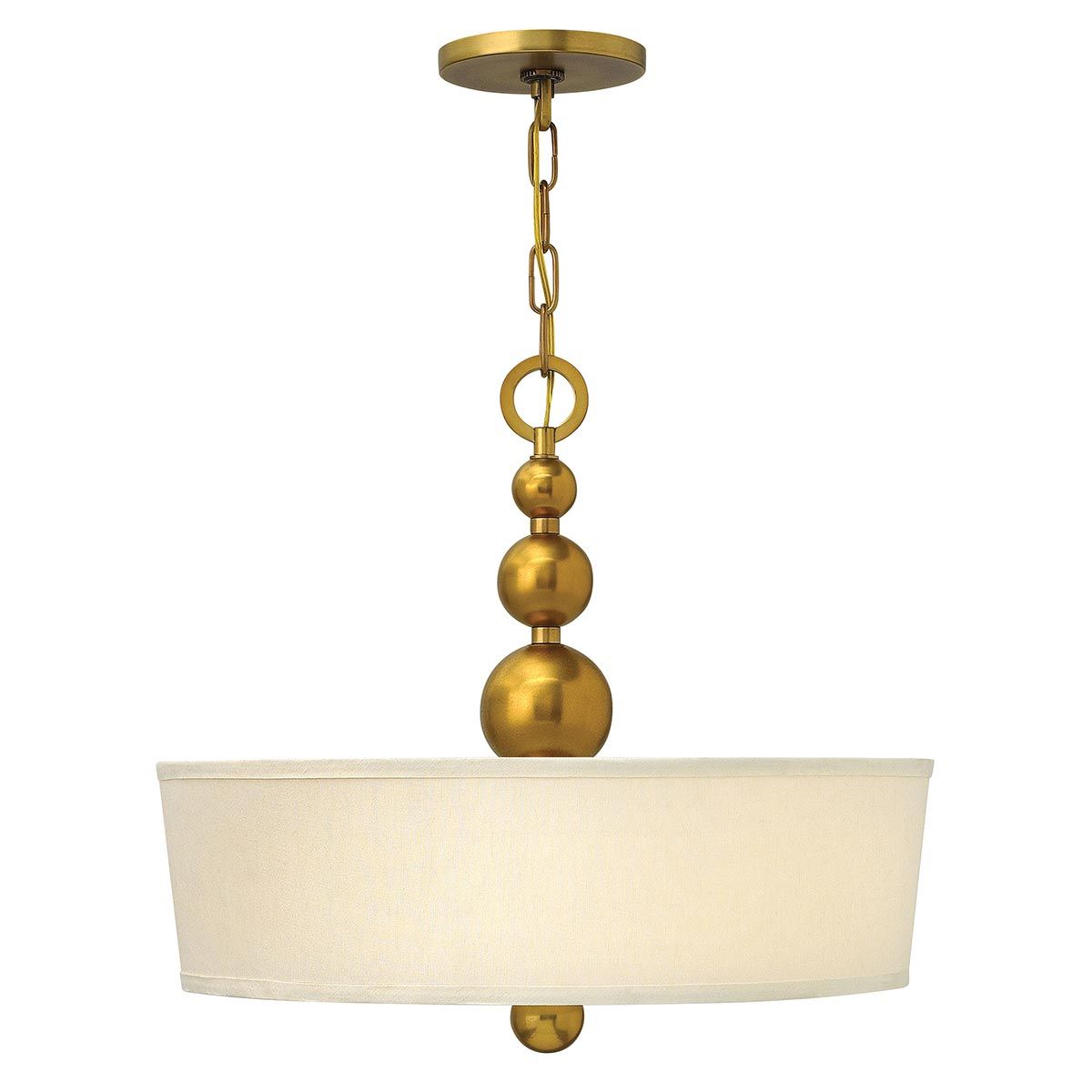 Hinkley Zelda 3 Light Pendant - Vintage Brass